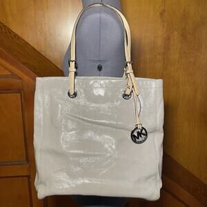 Michael Kors - Medium shoulder tote bag - Light gray - Pre-owned, fair condition